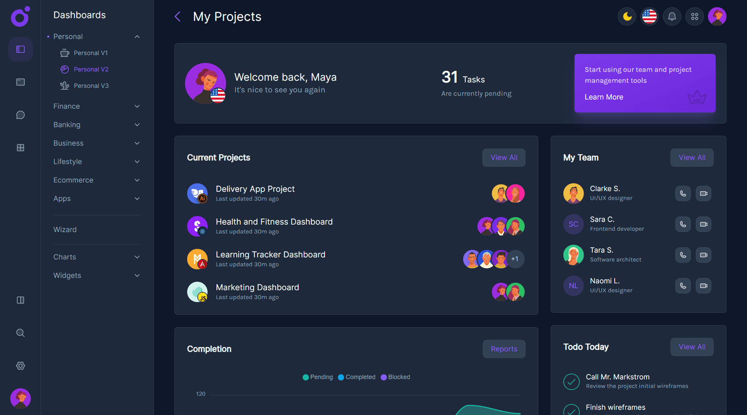Tairo - Personal dashboard v2