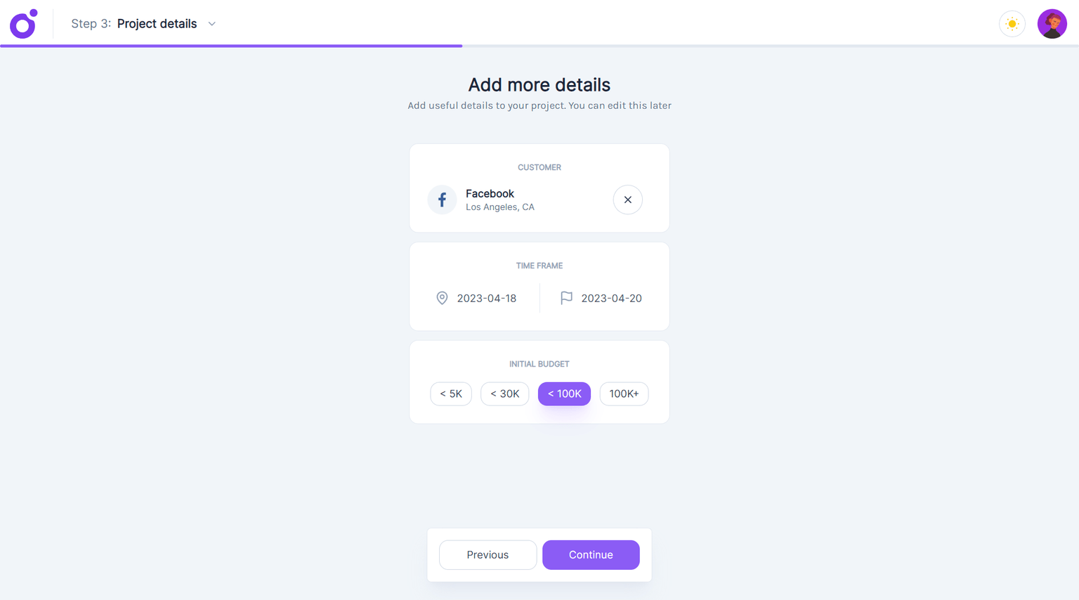 Tairo - Wizard — Step 3